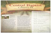 Central Baptist h churc - cbcchurchfamily.org … · Central Baptist church MONTHLY NEWSLETTER OF CENTRAL BAPTIST CHURCH DECEMBER / JANUARY 2015 Up Front Church Events • Dec 6th