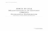 IDEA-B LEA Maintenance of Effort Handbook LEA MOE Handbook.pdf · For a local educational agency (LEA) to be eligible to receive Individuals with Disabilities Education Act, Part