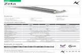 LED Zeta - kempsarchitecturallighting.com · Clear (C) or Opal (O) Available Lengths 42mm, 167mm, 335mm, Custom Lengths subject to MOQ Weight 100mm, 400mm, 1000mm, 2000mm 500mm, 1.36kg