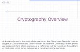 Cryptography Overviewsharif.edu/~kharrazi/courses/40441-981/07-crypto.pdfBlock ciphers: crypto work horse E, D CT Block n Bits PT Block n Bits Key k Bits Canonical examples: 1. 3DES: