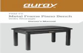 Specifications One-Year Limited Warranty · 2018. 7. 4. · Thank you for choosing Auray. Auray’s PBM-FS piano bench is perfect for the studio, stage, or home. Its sturdy construction