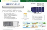 100% off Grid - Solar Air Conditioners, Solar Home Systems ... · 48v Solar / Battery Power 9000 to 15000 BTU Heat Pump AC Cool or Heat up to 250 ft^2 Variable Capacity Anti-Corrosion