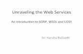 Unraveling*the*Web*Services**tozsu/courses/CS755/F13/... · 2015. 1. 1. · Unraveling*the*Web*Services** * An*Introduc7on*to*SOAP,*WSDL*and*UDDI* Sri*Harsha Bolise *