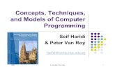 Concepts, Techniques, and Models of Computer pvr/Concepts.pdf Programming languages and paradigms Declarative paradigm strict functional programming, e.g., Scheme, ML deterministic