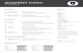 manpreetpanesar.comMANPREET SINGH PROFILE Name: Manpreet Singh Birthday: 10 April, 1992 Nationality: Indian Visa Status: Long Term Visit - Tourist Marital Status: Unmarried Current