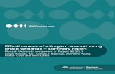 Effectiveness of nitrogen removal using urban wetlands – …€¦ · Roberts, K.L., Rahman, Md, M., Wong, W.W., Cook, P.L.M., & Grace, M.R. (2018). Effectiveness of nitrogen removal