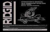 OPERATOR’S MANUAL€¦ · OPERATOR’S MANUAL 10 in. COMPOUND MITER SAW WITH LASER R4112 - Double Insulated SAVE THIS MANUAL FOR FUTURE REFERENCE Your miter saw has been engineered