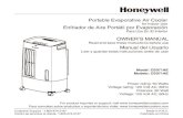 Portable Evaporative Air Cooler Enfriador de Aire Portátil ...OnS.pdf · Pump Water Honeycomb Cooling Media Evaporative Air Cooling Mechanism Warm and dry air Cool and humid air