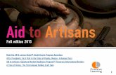 Aid to Artisansata.creativelearning.org/.../6/2018/10/Newsletter-Fall-edition2015.pdf · Fall edition 2015 Aid to Artisans ... ing their advertising on social media and their e-newsletter.