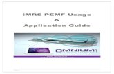 iMRS PEMF Usage Application Guide - Core Body Therapy Conditions and... · 2019. 4. 4. · Page. 1 iMRS PEMF Usage & Application Guide Version 1.0 (June 2015) Compiled by Eastbay