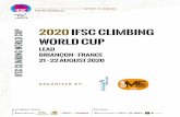 2020 IFSC CLIMBING WORLD CUP€¦ · 2020 ifsc climbing world cup lead brianÇon – france 21 – 22 august 2020 organised by: