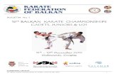 No 1 Bulletin 16th Balkan Karate Championships Cadets Juniors … · Title: Microsoft Word - No 1 Bulletin 16th Balkan Karate Championships Cadets Juniors U21 Dubrovnik 2015.doc Author:
