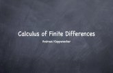 Calculus of Finite Differences - Texas A&M University€¦ · fundamental theorem of calculus for sums. The calculus of ﬁnite differences will allow us to ﬁnd such a result. Some