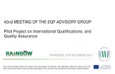 42nd MEETING OF THE EQF ADVISORY GROUP Pilot Project on ... · White Paper on Joining Education, Welding Education and Additive Manufacturing Skills Publications in welding magazines