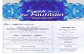 Fresh from the Fountain...Ladies Study Group is taking a break until September 7. Meets on Thursday evenings, 7:00pm, Home of Ruth Woods 351 Cathi Lane, Led by Dinene Crater, 771-9213
