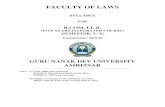 FACULTY OF LAWSgndu.ac.in/syllabus/201920/LAWS/BCOM LLB FYIC FOR... · Principles of Liability in Torts-Vicarious liability-State Liability-Strict and Absolute liability ... V.Kishan