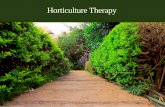 Horticulture Therapy · Horticultural therapy could be suited for many places like palliative care centers, hospitals, special schools, rehabilitation centers, de-addiction centers,