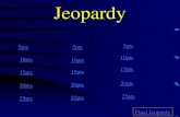Jeopardy - Samford UniversityJeopardy Final Jeopardy 5pts. 10pts 15pts. 20pts 25pts. 5pts 5pts. 10pts 10pts. 15pts 15pts. 20pts 20pts. 25pts 25pts