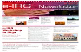 E-INFRASTRUCTURE REFLECTION GROUP e-IRG Ð Newslettere-irg.eu/documents/10920/12770/e-IRG+Newsletter+2015-2...Since the publishing of the previous edition of this Newsletter, there