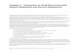 Chapter 7: Comments on Draft Environmental Impact ...€¦ · The EIS specifies (page 50, objective 3) that Service Region 3 migratory birds of management concern are priority species