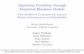 Algorithm Portfolios through Empirical Hardness Modelskevinlb/talks/SATzilla AI-Math.pdf · – Use the models to construct an algorithm portfolio by choosing the algorithm with the