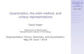 Quantization, the orbit method, and unitary representationsmath.mit.edu/~dav/kostant18HO.pdforbit method, and unitary representations David Vogan Physics Representations Orbit method