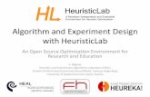 Algorithm and Experiment Design with HeuristicLab · – multiple algorithms and problems – large scale experiments and analyses – parallelization – extensibility, flexibility