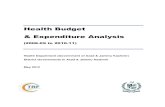 Health Budget & Expenditure Analysisphkh.nhsrc.pk/sites/default/files/2019-07/Health Budget _ Expenditur… · Better ’. Currently due to an acute shortage of funds, ... the predictability