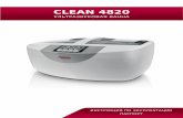 Clean 4820 · 2017. 1. 27. · 6 Инструкция по эксплуатации Рекомендации по уходу • Не включайте аппарат без воды.