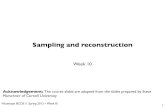 Sampling and reconstruction - Hacettepe Üniversitesierkut/bco511.s12/w10...Hacettepe BCO511 Spring 2012 • Week10 Discrete ﬁltering in 2D • Same equation, one more index now