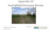 Appendix 10 Haslingfield Greenway Review...Haslingfield Greenway Map 1 1. At ambridge Station the Greenway links with the planned hisholm Trail , Fulbourn Greenway and other local