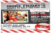 KickOff tgifriday flyer TGI Friday flyer.pdf · Simply bring this flyer to your neighborhood Friday's' at SPEND $20, AND WE'LL DONATE $5 TO Fridays' identified For one party. per