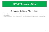 R. Krause-Rehberg / Jerry Jean - uni-halle.depositron.physik.uni-halle.de/pdf/ICPA-17/ICPA-17_Summary_Talks.pdf · R. Krause-Rehberg / Jerry Jean • List will be not complete –