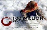 Commitment Development Toolkit - WordPress.com...Summit Campaign and the 100 Million Project are making important contributions to these goals.” By making a Campaign Commitment your