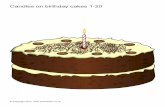 Candles on birthday cakes 1-20 · 2020. 7. 23. · Candles on birthday cakes 1-20. Title: Candles on birthday cakes 1-20.ppp Author: Samuel Created Date: 20120228153452Z ...