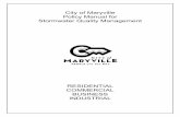 City of Maryville Policy Manual for Stormwater Quality ......Stormwater Management Manual, the Knox County Stormwater Management Manual and the City of Knoxville Land Development Manual.