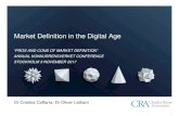 Market Definition in the Digital Age - Konkurrensverket...Dr Cristina Caffarra, Dr Oliver Latham “Pros and Cons”, Konkurrensverket conference 3 November 2017 Outline Characteristics