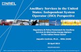 Ancillary Services in the United States: Independent ... · Ancillary Services in the United States: Independent System Operator (ISO) Perspective Regulatory & Policy Framework for