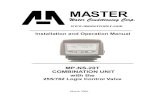 MASTER · 1 255/762 Logix control valve 255/762 timer and backwash flow control and bypass with 3/4” copper or pvc connection NS-Mix for NS ½ CF Boxes *Note:The MP-NS-20T units