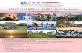 Sri Lanka Specialist Tour Code: SRI8A Sri Lanka Specialist ... · 1 PARK ROAD, #03-09 PEOPLE’S PARK COMPLEX,SINGAPORE 059108Tel: 6438 7478 Fax: 6438 9794 1 Park Road, #02-11 People’s