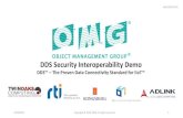 DDS Security Interoperability Demo · • CoreDX DDS from Twin Oaks Computing • Connext DDS from Real Time Innovations (RTI) • InterComm DDS from Kongsberg • Vortex Cafe DDS