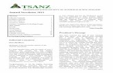 TRANSPLANTATION SOCIETY OF AUSTRALIA & NEW ZEALAND · - - 1 - - November 2013 TSANZ TRANSPLANTATION SOCIETY OF AUSTRALIA & NEW ZEALAND Annual Newsletter 2013 This Issue Editorial