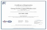 Certificate of Registration Georg Fischer Central Plastics LLC...Certificate of Registration This certifies that the Quality Management System of Georg Fischer Central Plastics LLC