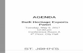AGENDA - St. John's - May 9, 2017… · a. Verbal Update – HFNL Letter West Fire Station 5. New Business a. Heritage Designation b. 40 Rennie’s Mill Road – Façade Renovations