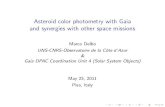 Asteroid color photometry with Gaia and synergies with ... · Asteroid color photometry with Gaia and synergies with other space missions Marco Delbo ... Outline of the presentation