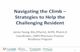 Navigating the Climb Strategies to Help the Challenging Resident · 2019. 10. 4. · Navigating the Climb – Strategies to Help the Challenging Resident Janice Yeung, BSc.(Pharm),