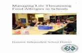 i Managing Life Threatening Food Allergies in Schools · A 2009 survey about food allergy and bullying concluded that bullying, teasing and harassment of children with food allergy