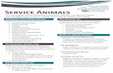 Service Animals - The Independence Center | The Independence … · 2019. 10. 2. · Service Animals Four laws address service and Assistance Animals in Colorado. The rights of a