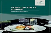 YOUR IN-SUITE DINING€¦ · Southern Style BBQ Creole Chicken, Okra & Roast Pepper, Rice Gumbo AND / OR Main Course 2 Korean Beef Bulgogi, Steamed Rice, Bao Buns SIDES Buttered Corn