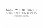 SU(2) with six ﬂavors€¦ · • The rainbow diagram approximation of the Schwinger-Dyson equation gives an estimate of the critical coupling gc2 of chiral symmetry breaking. •